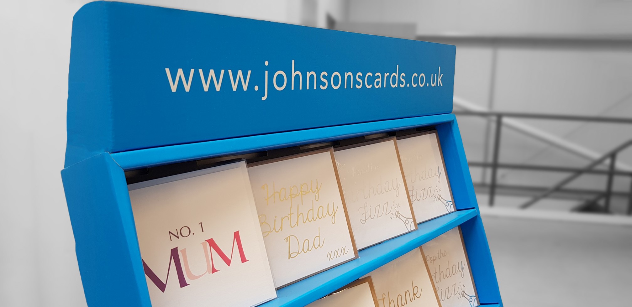 POS shelves for greeting cards