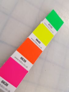 printing bright colours using foil