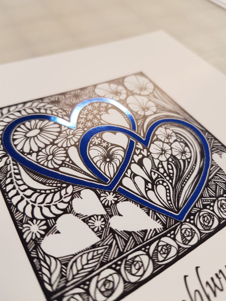 Beautiful Welsh Greeting Card Print & Foil Johnsons Cards